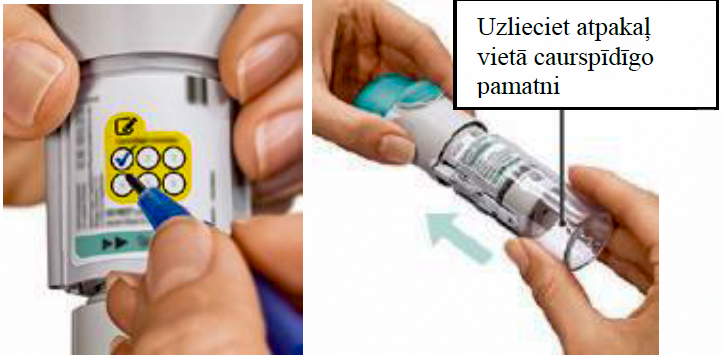 Sekojiet kārtridžu